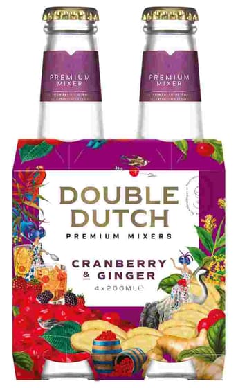 Double Dutch Cranberry & Ginger Tonic Water 4 x 20CL
