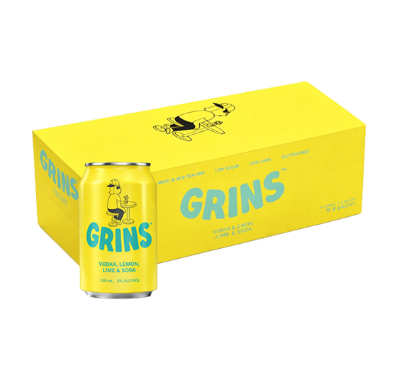 Grins Vodka Lemon Lime & Soda 10 x 33 CL