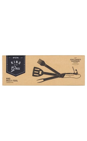 Portable and Detachable BBQ 5-in-1 Multi-Tool with Wood Handles & Stainless Steel Utensils