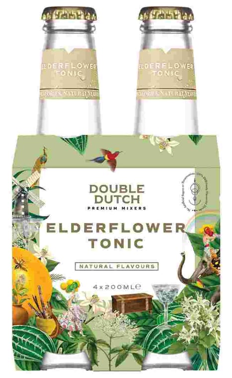 Double Dutch Elderflower Premium Mixer 4 x 20CL