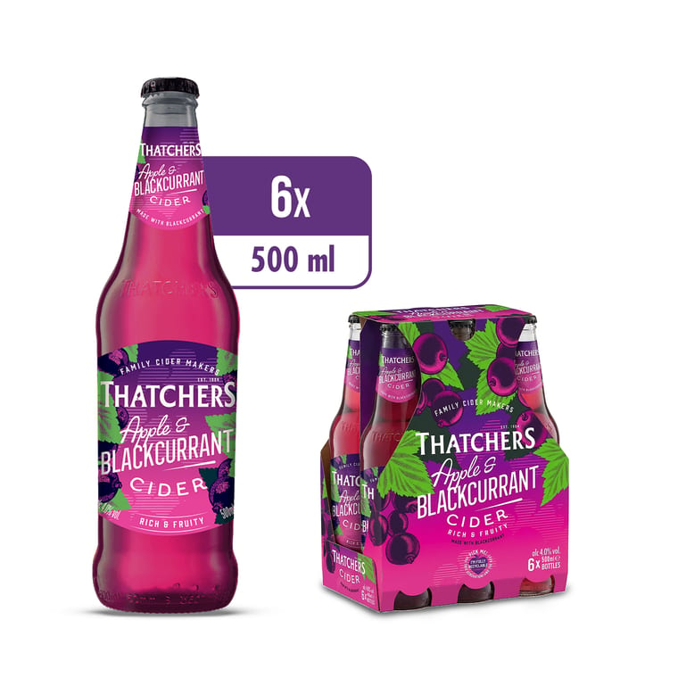 Thatchers Apple & Blackcurrant 6 x 50CL Bottle