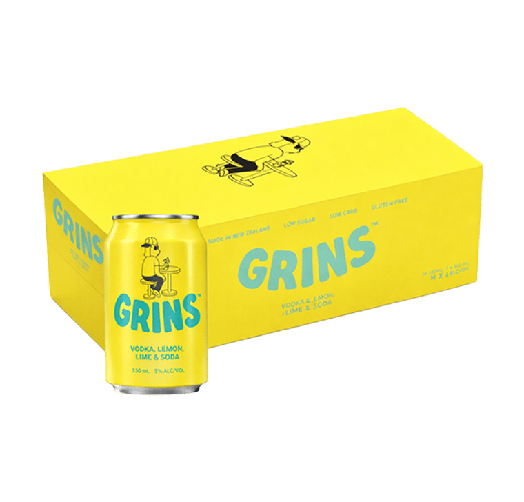 Grins Vodka Lemon Lime & Soda 10 x 33 CL