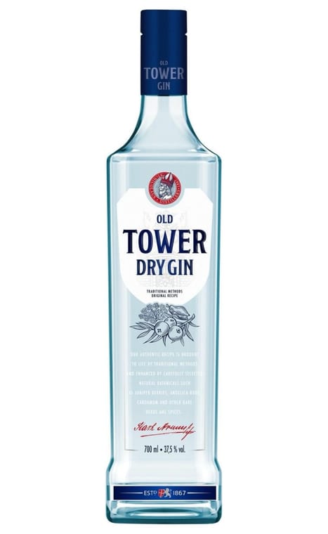 OLD TOWER DRY BLUE GIN 70CL